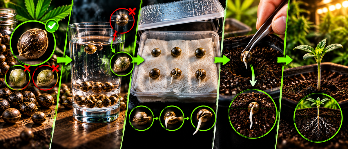 Comment faire germer ces graines de cannabis?