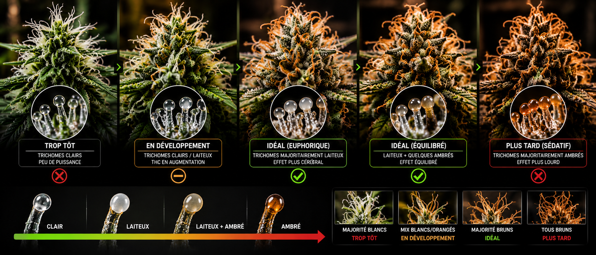 Quand récolter cannabis sans loupe à l’oeil nu